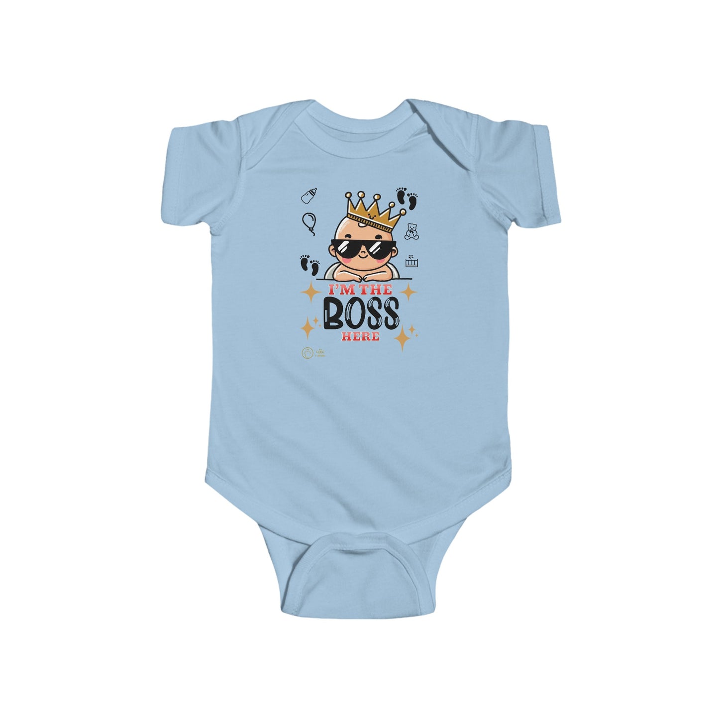 Baby Onesie - I'm the Boss Here - Fun and Comfortable Infant Outfit │ The Lord of the T - Shirts