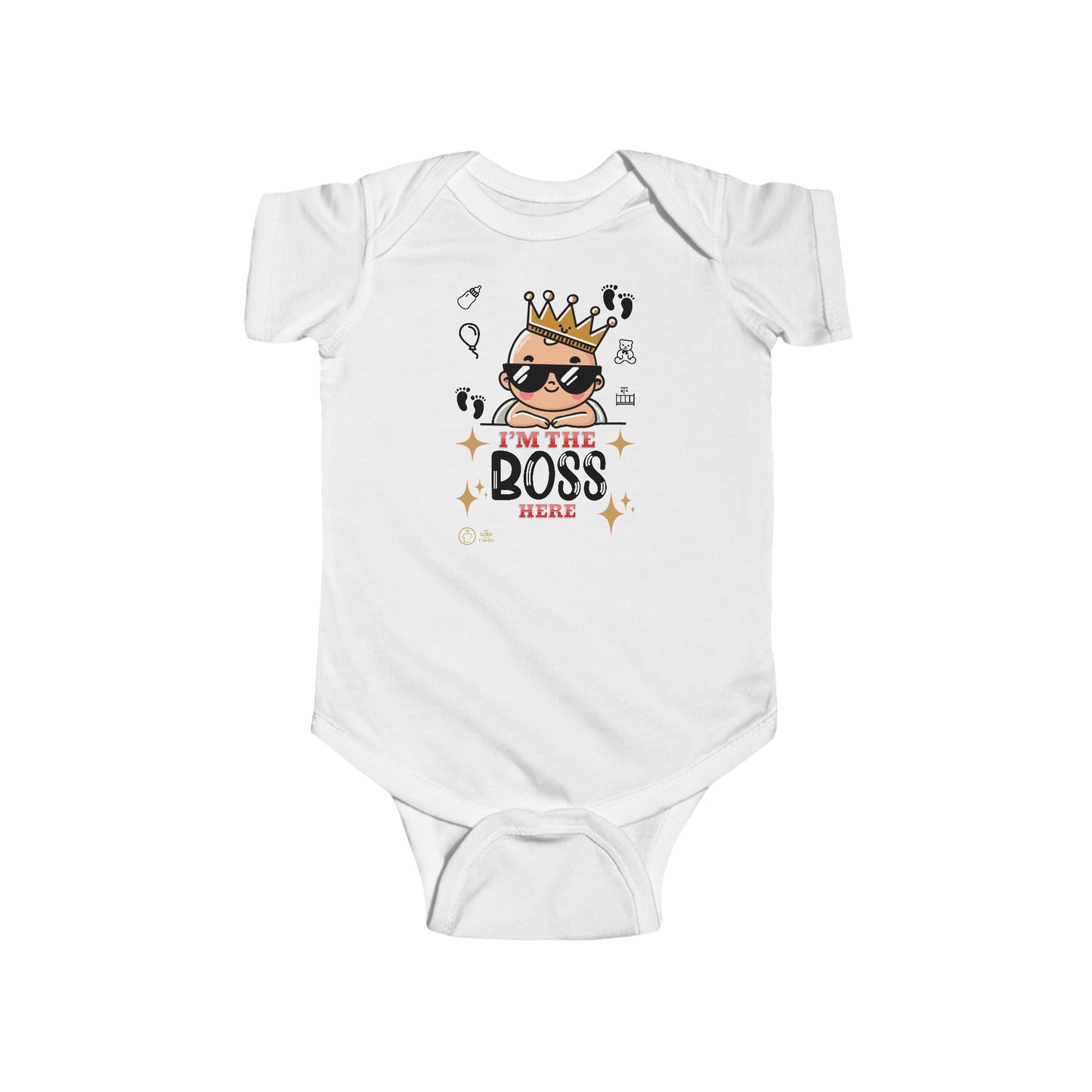 Baby Onesie - I'm the Boss Here - Fun and Comfortable Infant Outfit │ The Lord of the T - Shirts