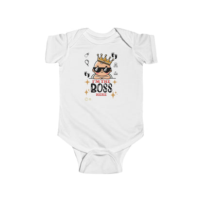 Baby Onesie - I'm the Boss Here - Fun and Comfortable Infant Outfit │ The Lord of the T - Shirts