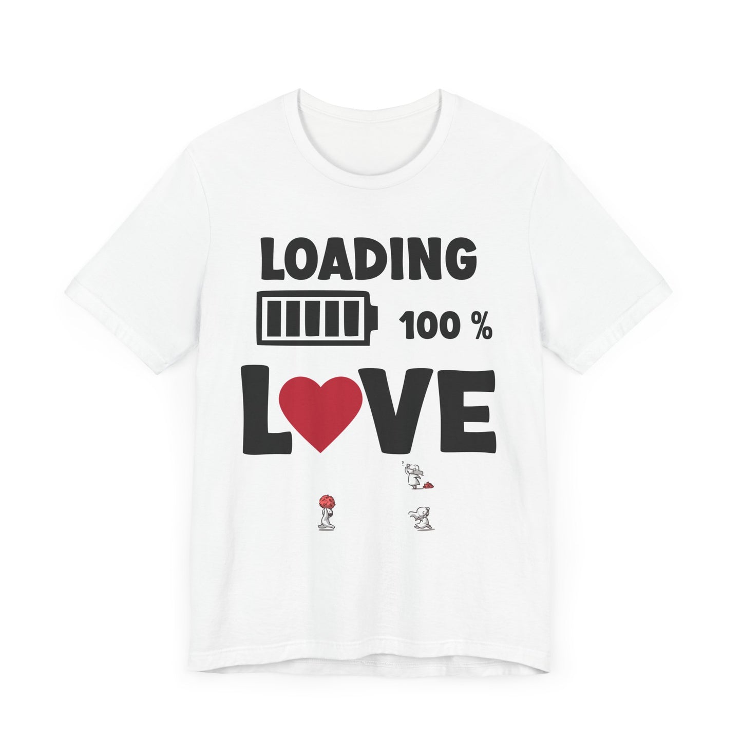 Matching Couple T-Shirts: Fun Love Loading Designs for Him and Her - 50% & 100% Love