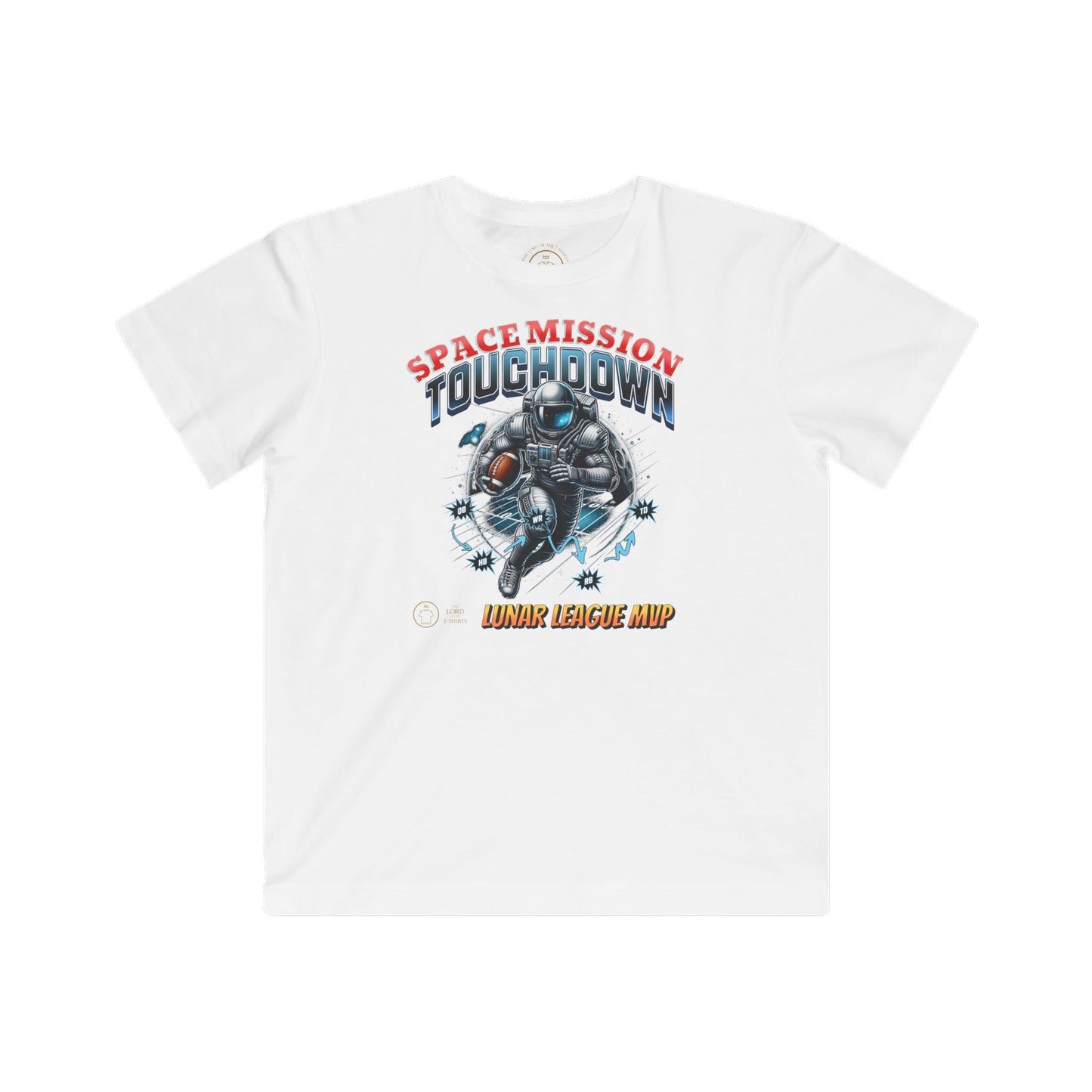 Kids Space Mission Touchdown' T-Shirt - Future and Sports Combined in One Design | The Lord of the T-Shirts