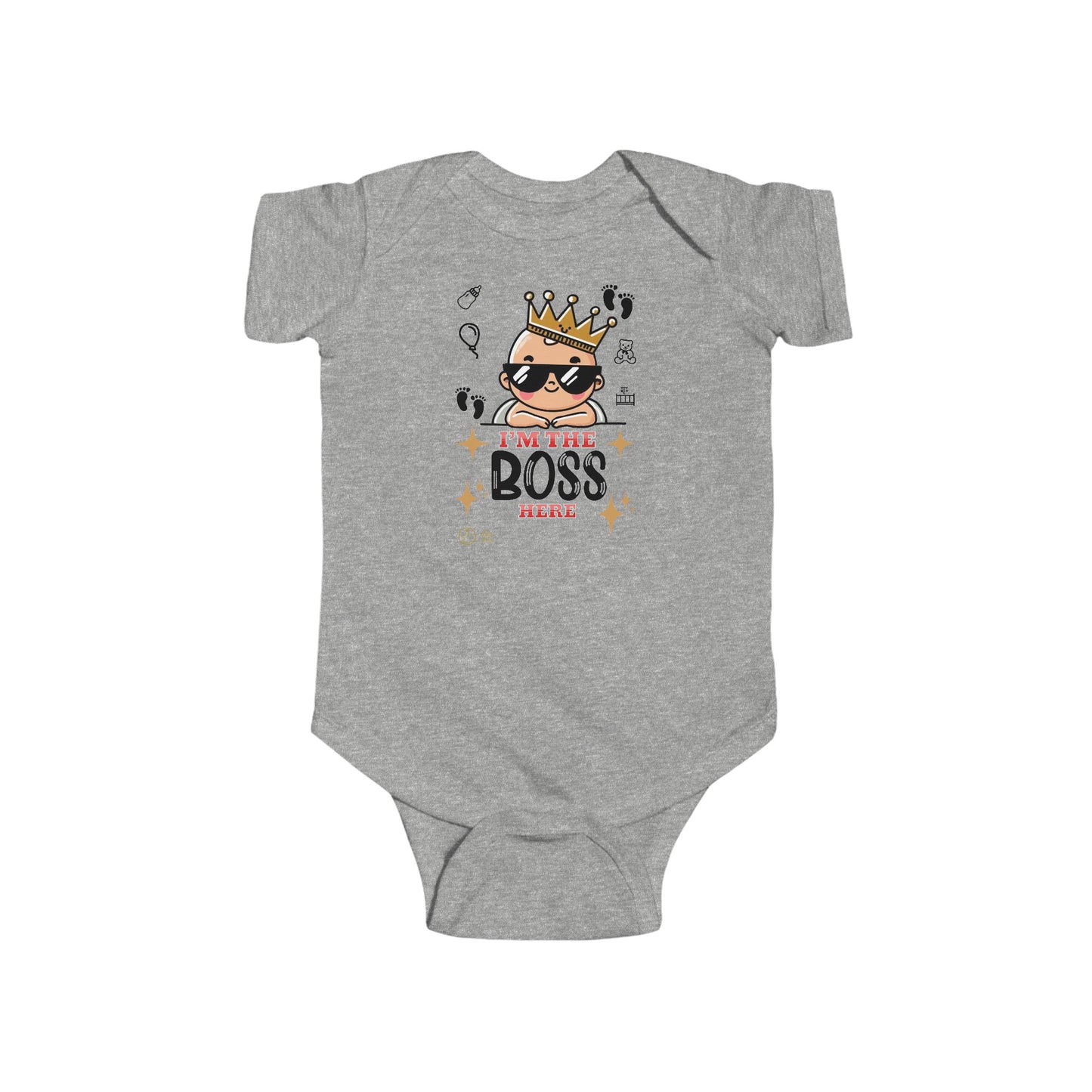 Baby Onesie - I'm the Boss Here - Fun and Comfortable Infant Outfit │ The Lord of the T - Shirts