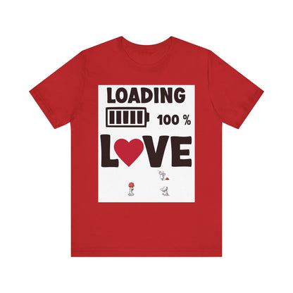 Matching Couple T-Shirts: Fun Love Loading Designs for Him and Her - 50% & 100% Love