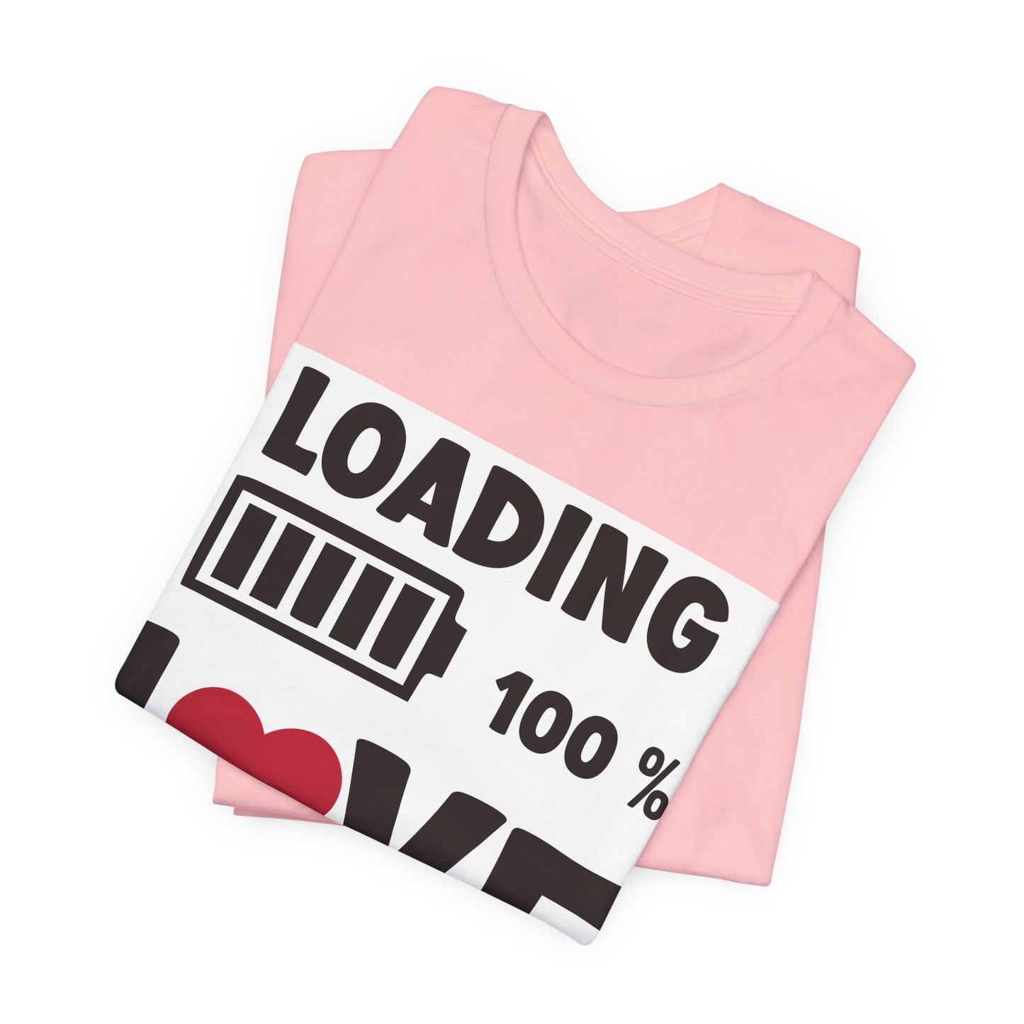 Matching Couple T-Shirts: Fun Love Loading Designs for Him and Her - 50% & 100% Love