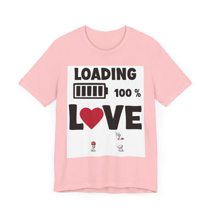 Matching Couple T-Shirts: Fun Love Loading Designs for Him and Her - 50% & 100% Love